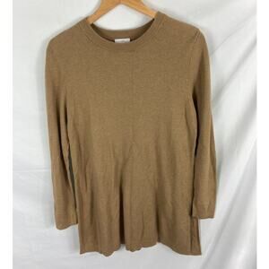 J Jill Light Brown Knit Tunic Sweater Size Small
